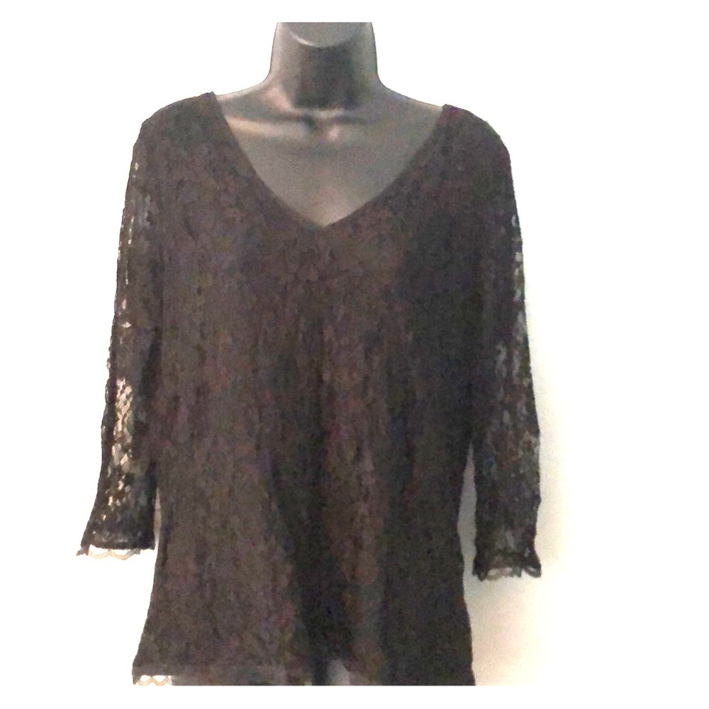 LAST CHANCE! Express lace sheer top Medium